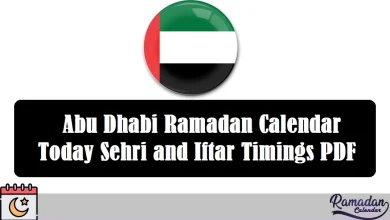 Abu Dhabi Ramadan Calendar