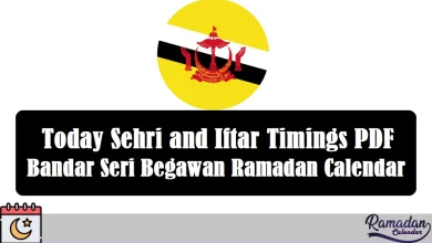 Bandar Seri Begawan Ramadan Calendar