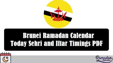 Brunei Ramadan Calendar