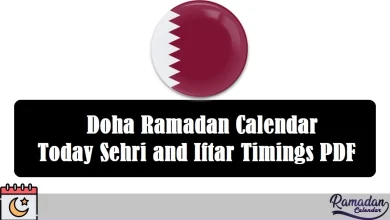 Doha Ramadan Calendar