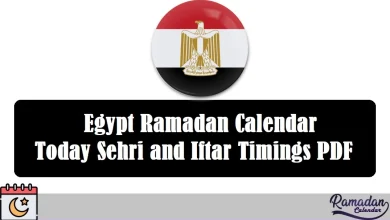 Egypt Ramadan Calendar