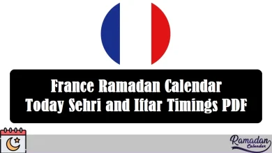 France Ramadan Calendar