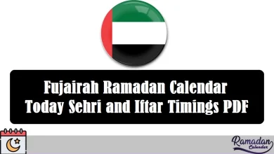 Fujairah Ramadan Calendar