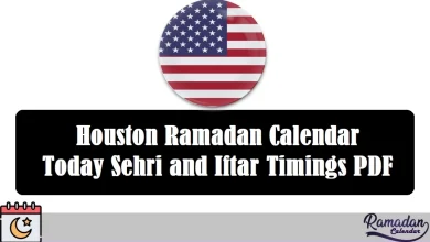 Houston Ramadan Calendar
