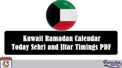 Kuwait Ramadan Calendar