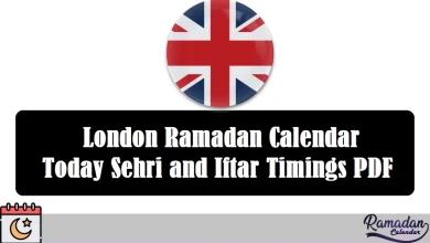 London Ramadan Calendar