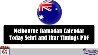 Melbourne Ramadan Calendar