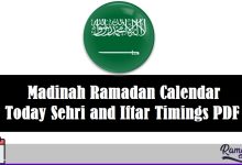 Madinah Ramadan Calendar