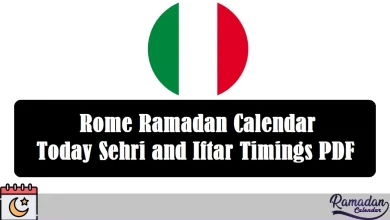 Rome Ramadan Calendar