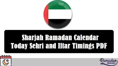 Sharjah Ramadan Calendar