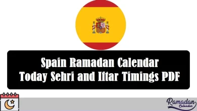 Spain Ramadan Calendar