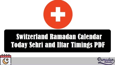 Switzerland Ramadan Calendar
