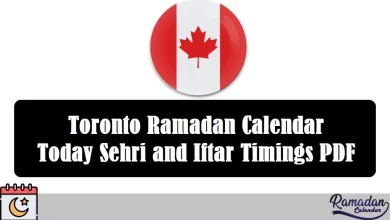 Toronto Ramadan Calendar