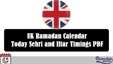UK Ramadan Calendar