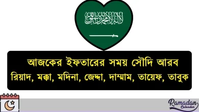 আজকের ইফতারের সময় সৌদি আরব ২০২৬